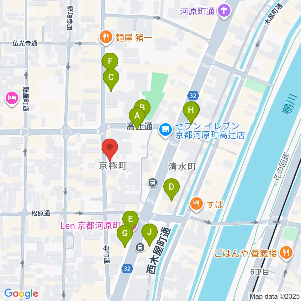 京都メゾピアノ音楽教室周辺のカフェ一覧地図