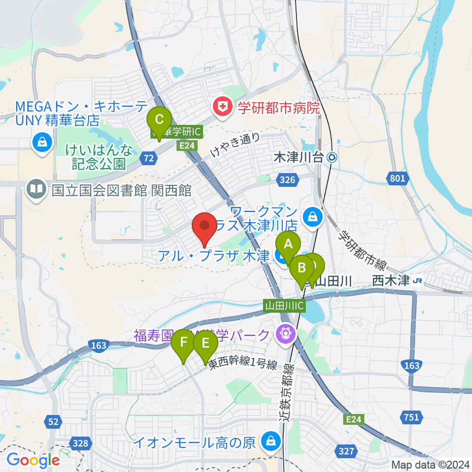 アルテノーヴァ周辺のカフェ一覧地図