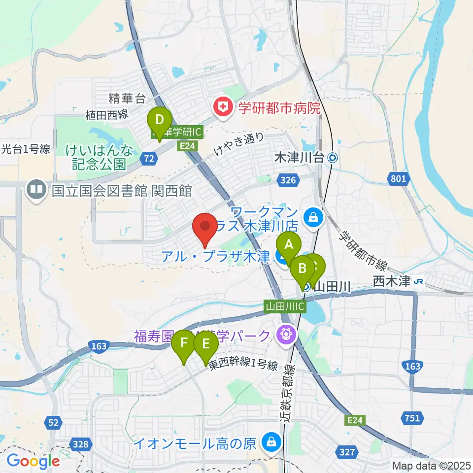アルテノーヴァ周辺のカフェ一覧地図