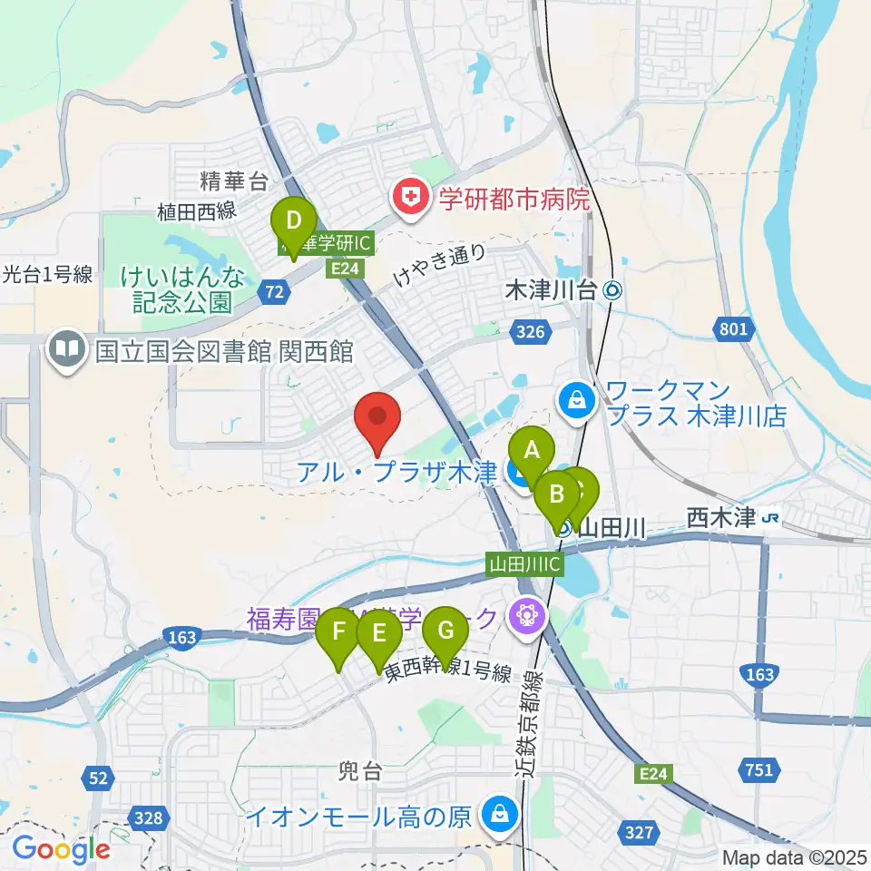 アルテノーヴァ周辺のカフェ一覧地図