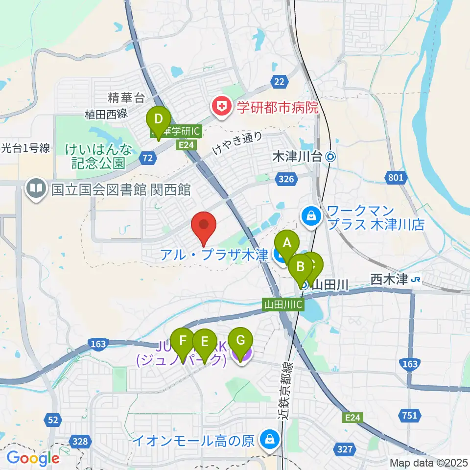 アルテノーヴァ周辺のカフェ一覧地図