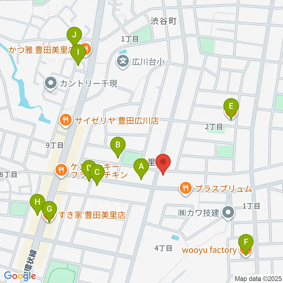 豊田ミュージックアカデミー周辺のカフェ一覧地図