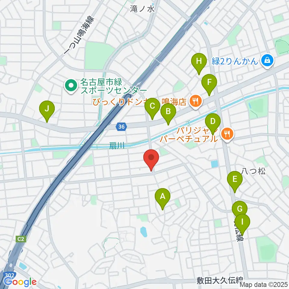 ボイスミュージック周辺のカフェ一覧地図
