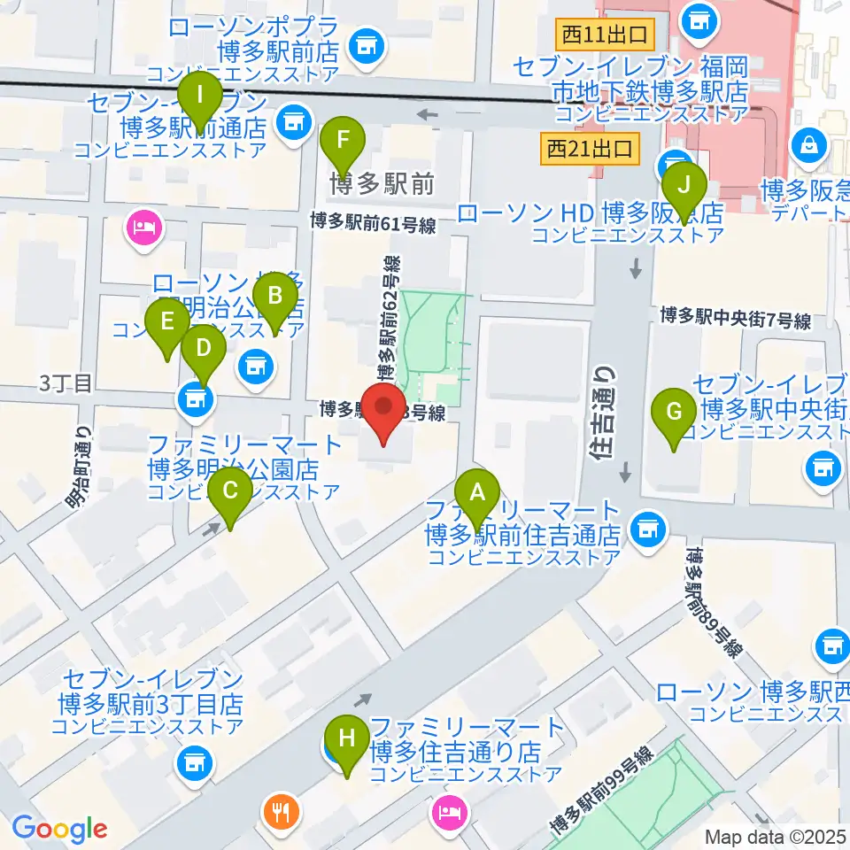 専門学校 九州ビジュアルアーツ周辺のカフェ一覧地図