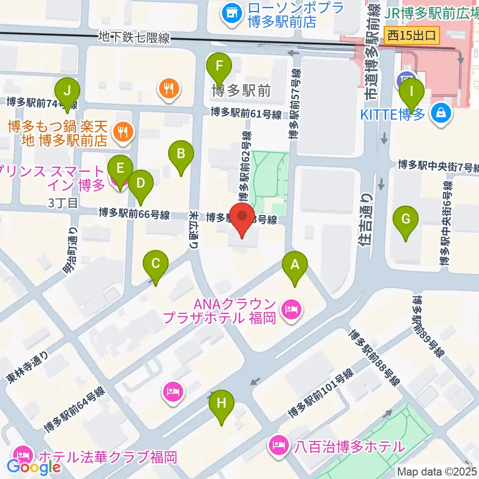 専門学校 九州ビジュアルアーツ周辺のカフェ一覧地図