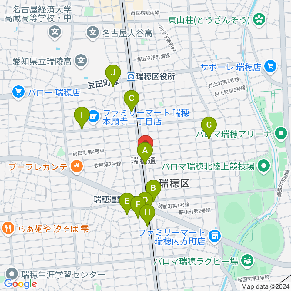 コンピュータミュージックスクールリカレンス周辺のカフェ一覧地図