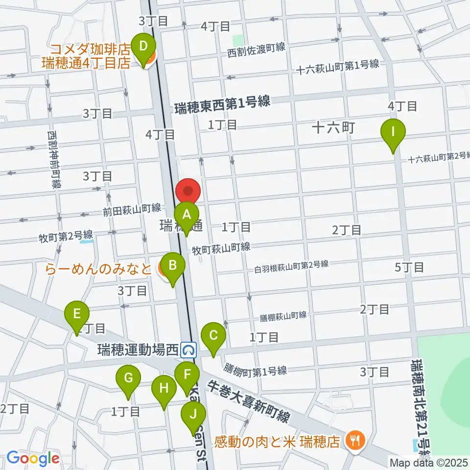 コンピュータミュージックスクールリカレンス周辺のカフェ一覧地図
