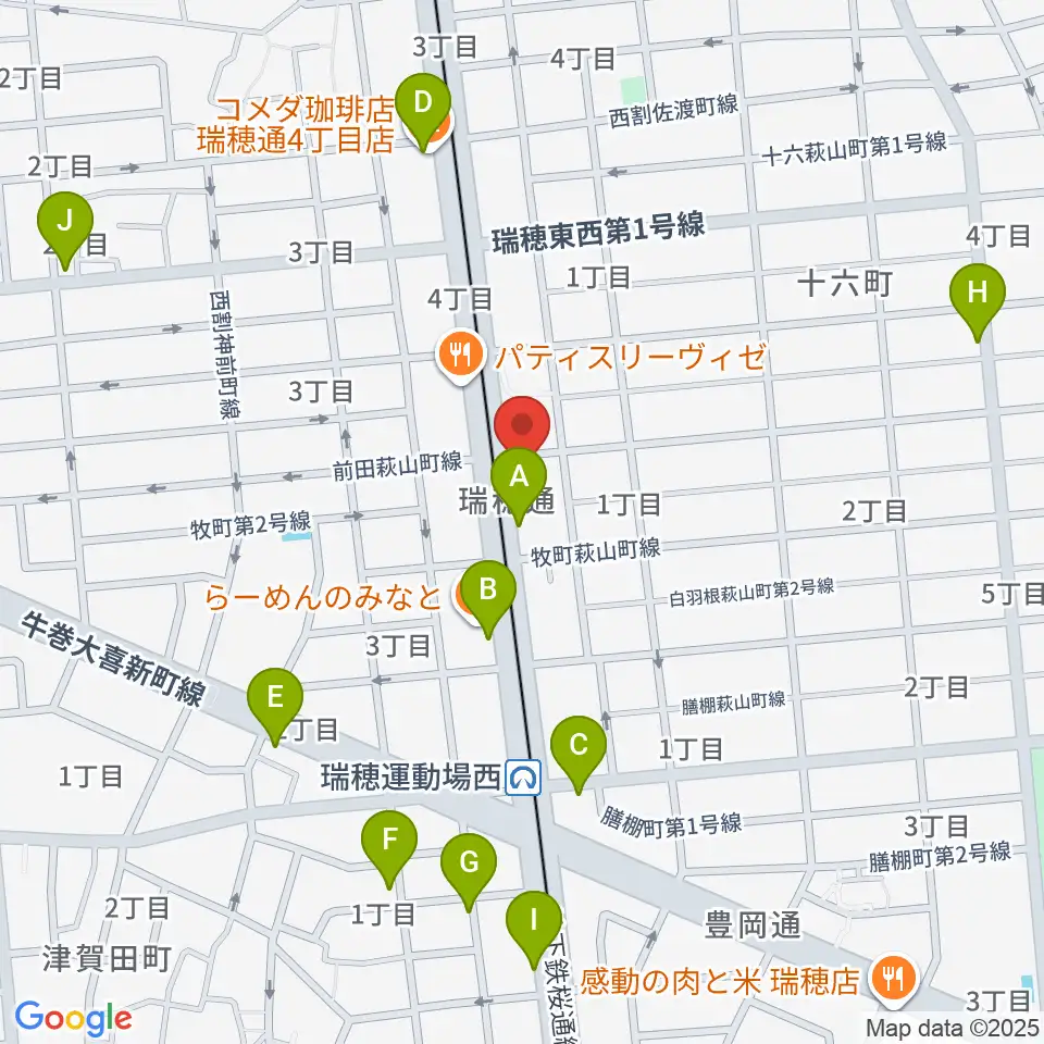 コンピュータミュージックスクールリカレンス周辺のカフェ一覧地図