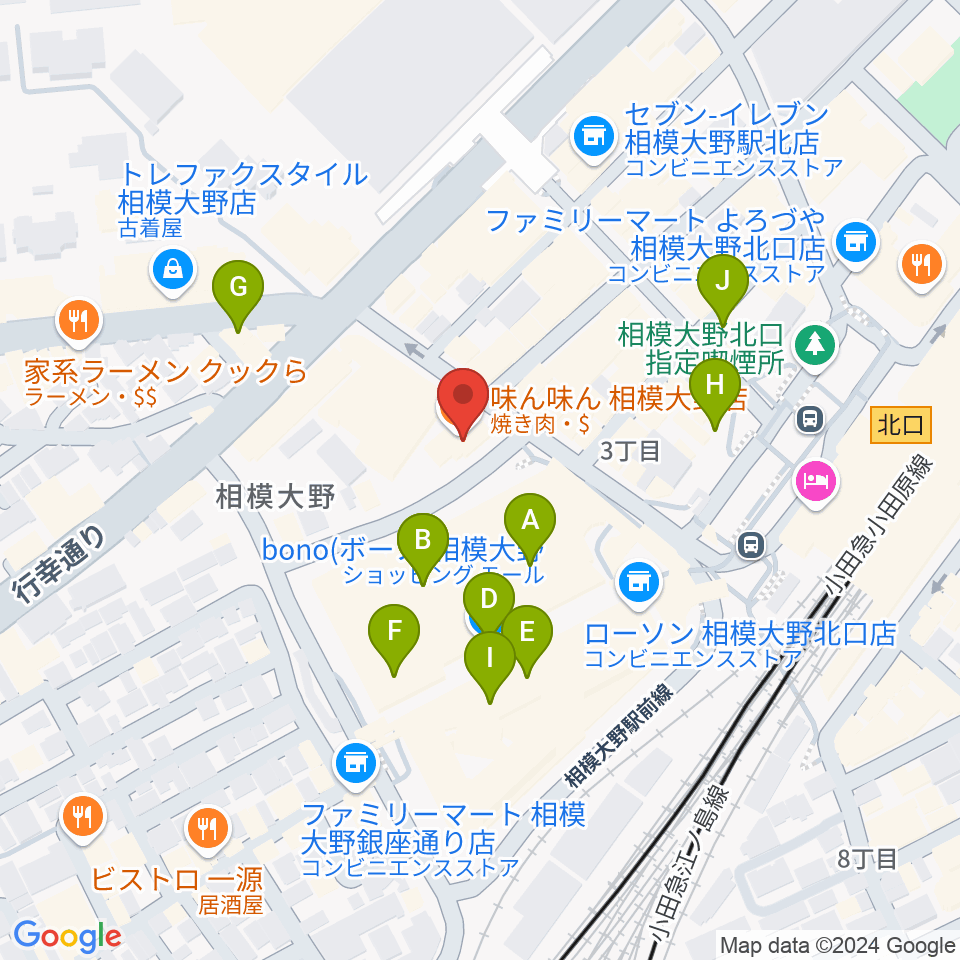 ミュージックスクール・スタジオグルーヴ周辺のカフェ一覧地図