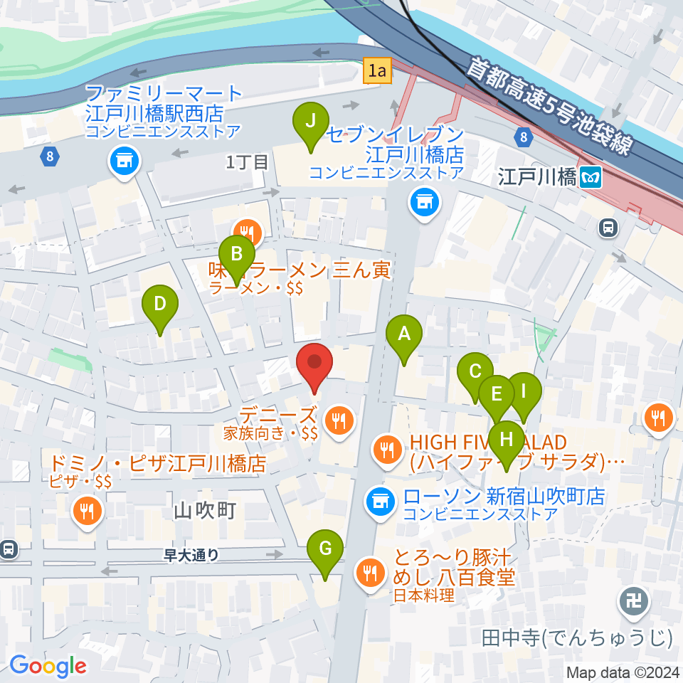 BEC音楽教室周辺のカフェ一覧地図