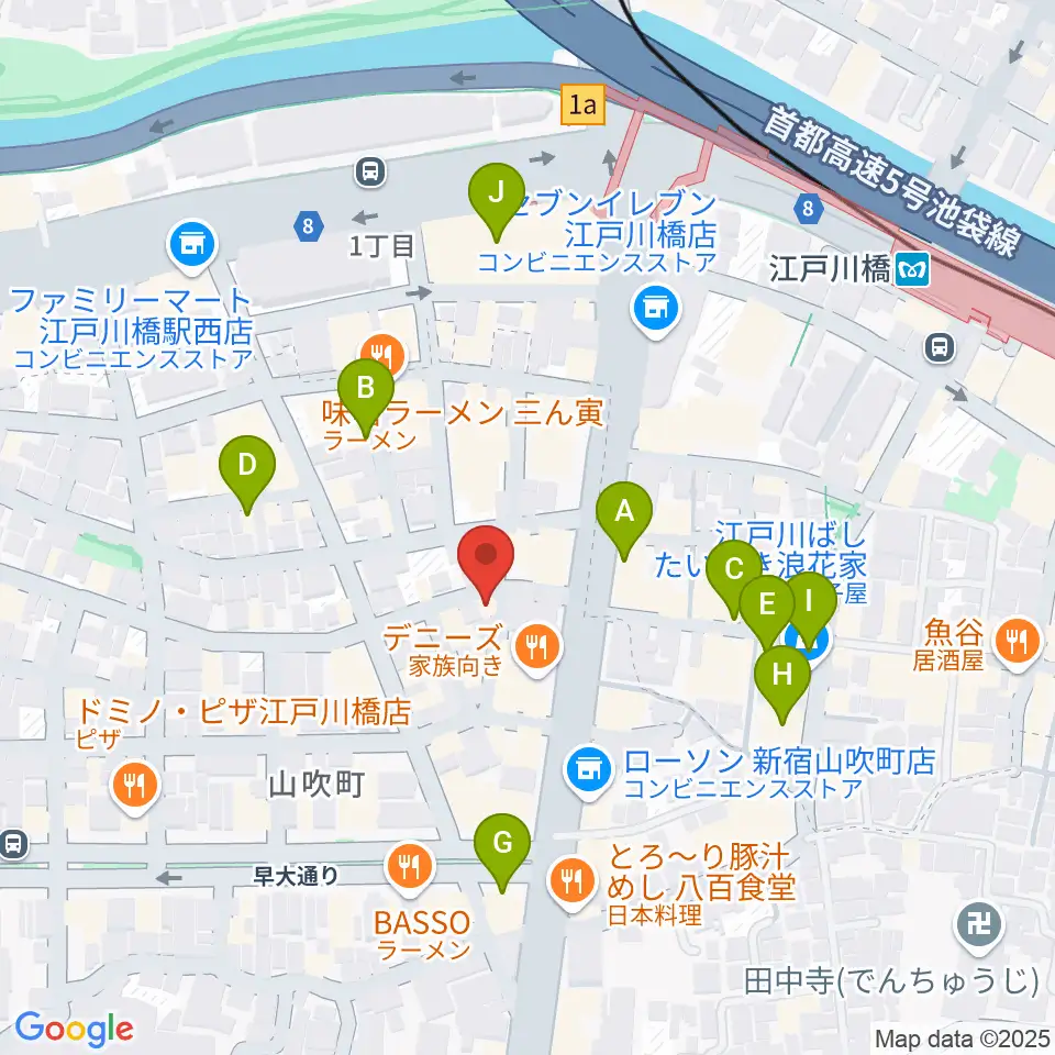 BEC音楽教室周辺のカフェ一覧地図