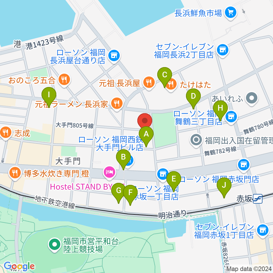 C＆S学院周辺のカフェ一覧地図