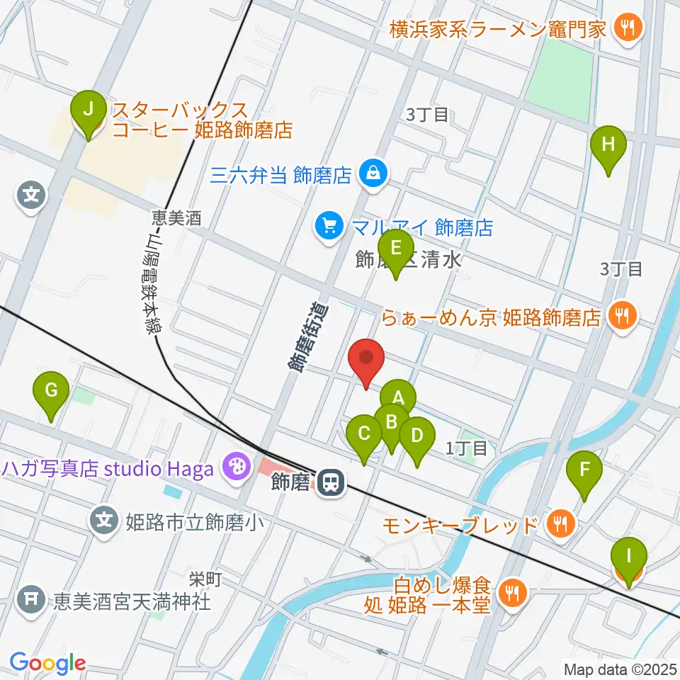 なるせ音楽教室周辺のカフェ一覧地図