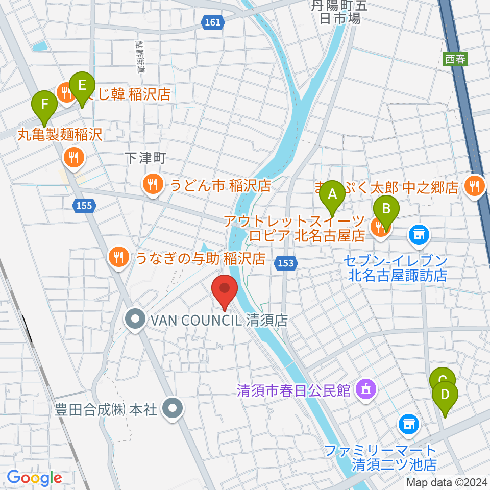 リュウケイミュージックネット周辺のカフェ一覧地図