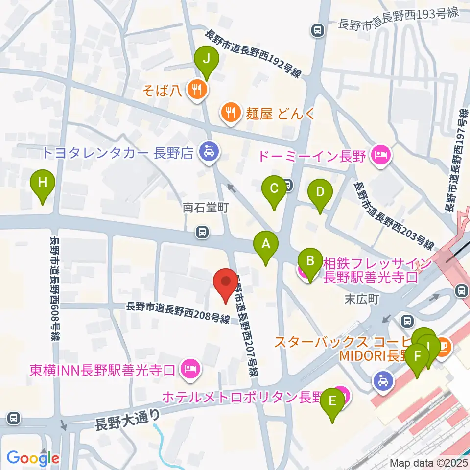 ヒオキ楽器周辺のカフェ一覧地図