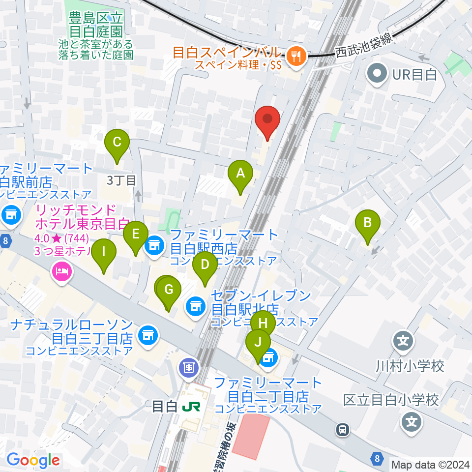 グランキャンミュージック周辺のカフェ一覧地図