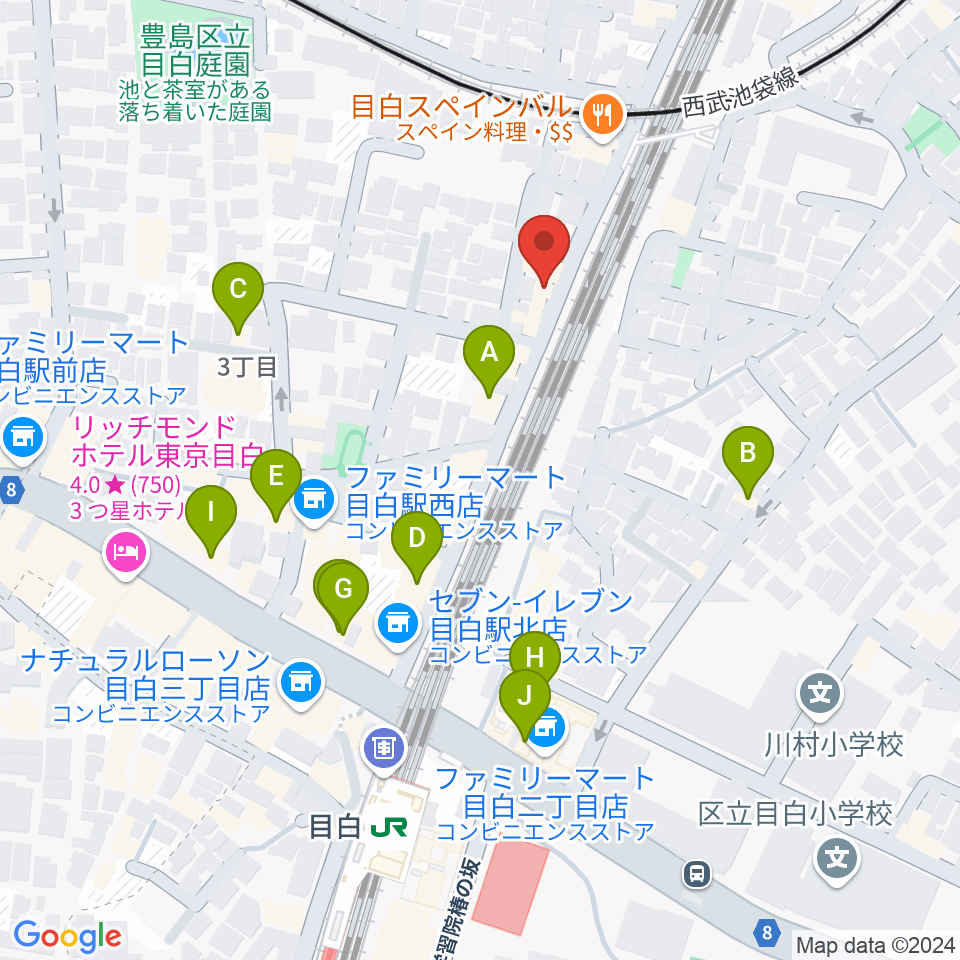 グランキャンミュージック周辺のカフェ一覧地図