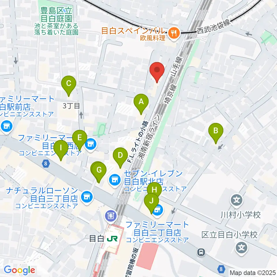 グランキャンミュージック周辺のカフェ一覧地図