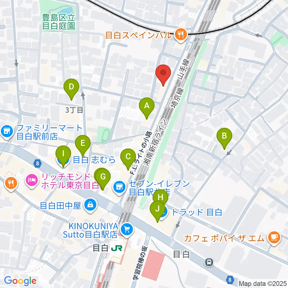 グランキャンミュージック周辺のカフェ一覧地図