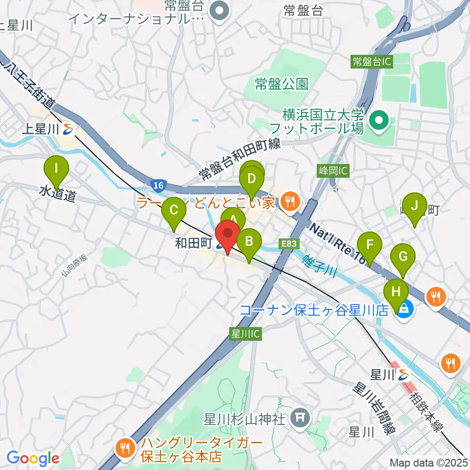 アート和田町音楽院周辺のカフェ一覧地図