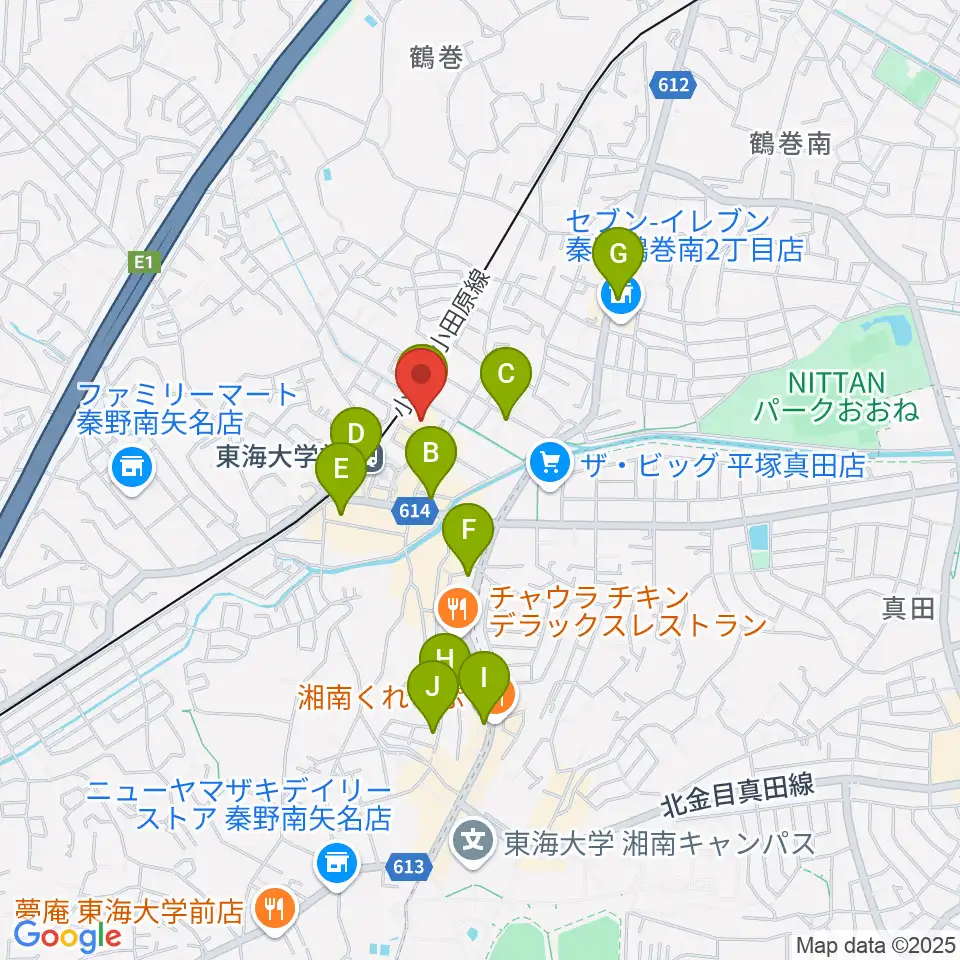 システムサウンド21音楽教室周辺のカフェ一覧地図