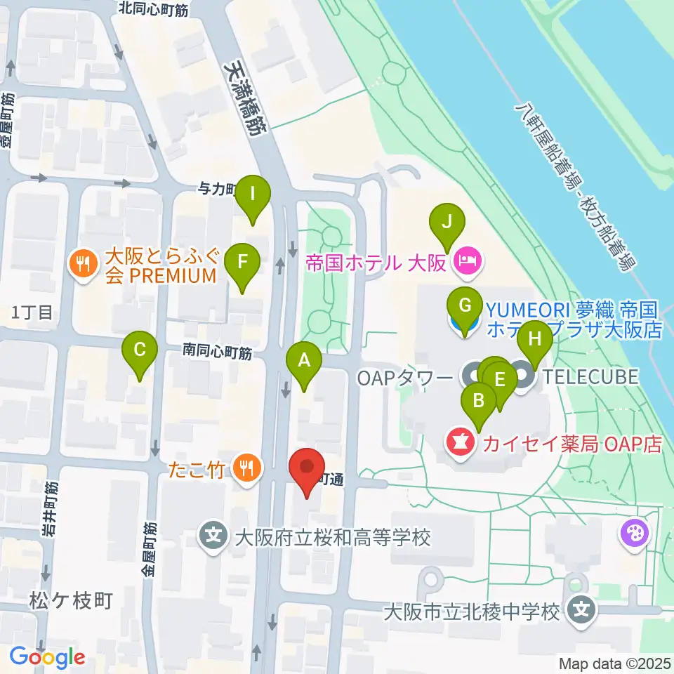 放送芸術学院専門学校周辺のカフェ一覧地図