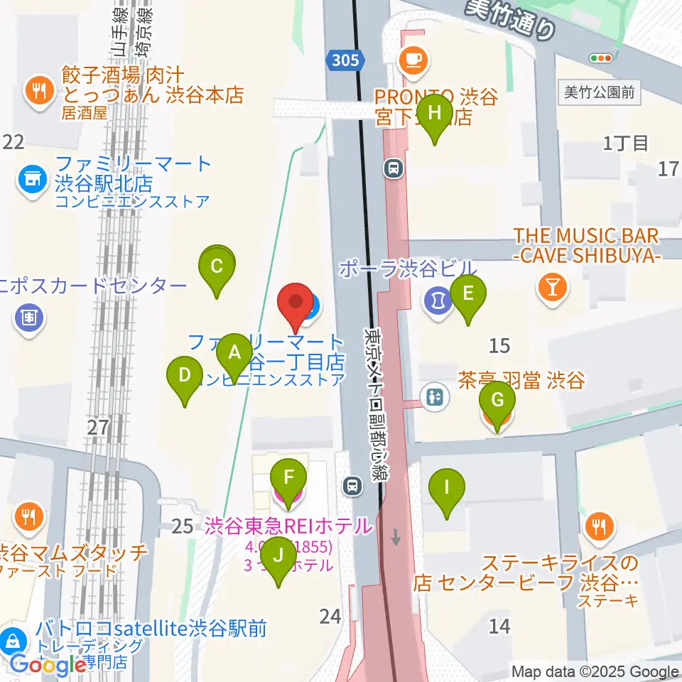 東京ダンス・俳優&舞台芸術専門学校周辺のカフェ一覧地図