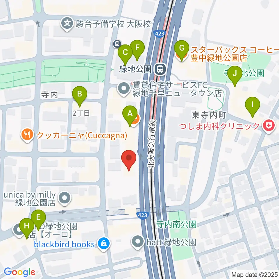 令和音楽院周辺のカフェ一覧地図