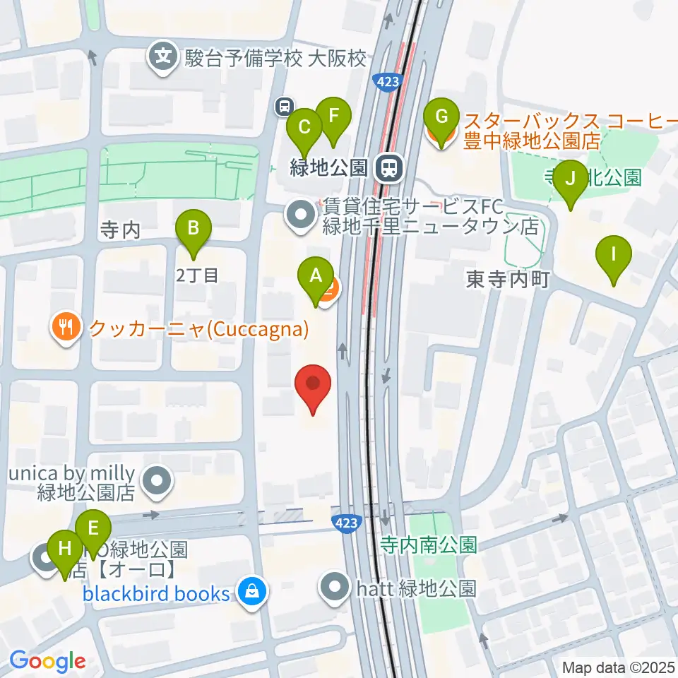 令和音楽院周辺のカフェ一覧地図