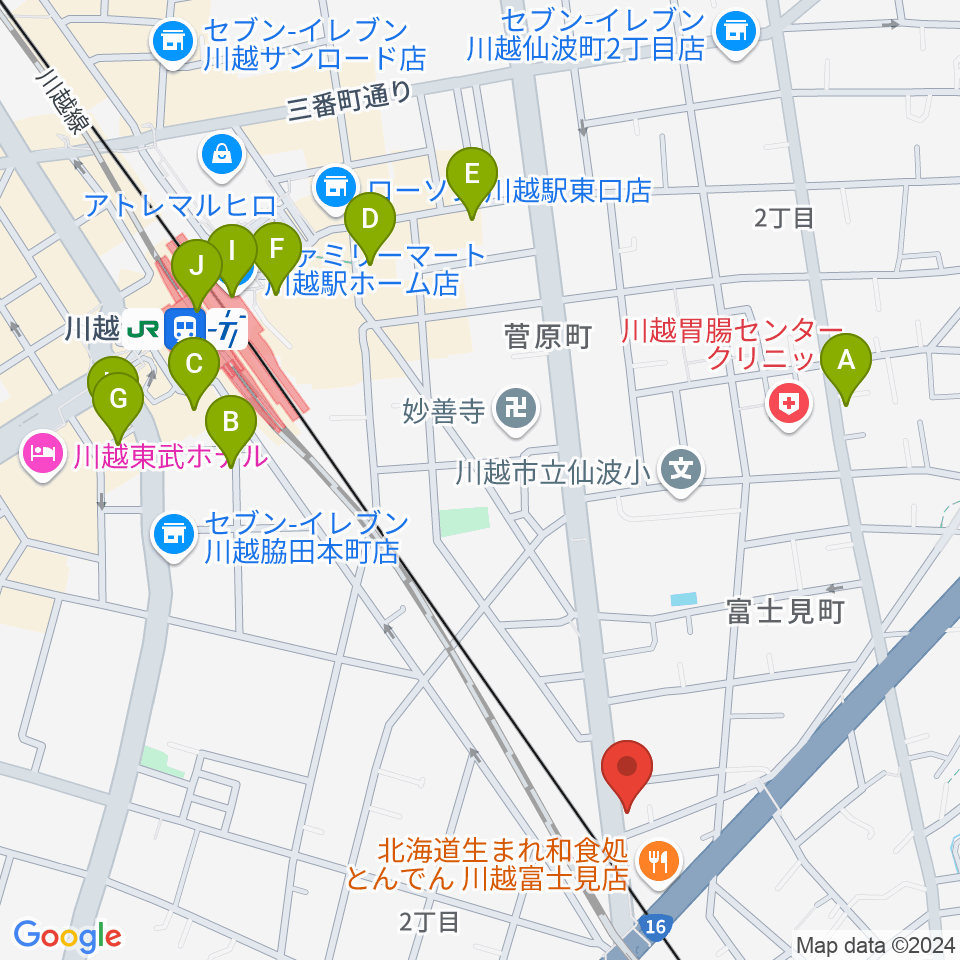 東京国際音楽療法専門学院周辺のカフェ一覧地図