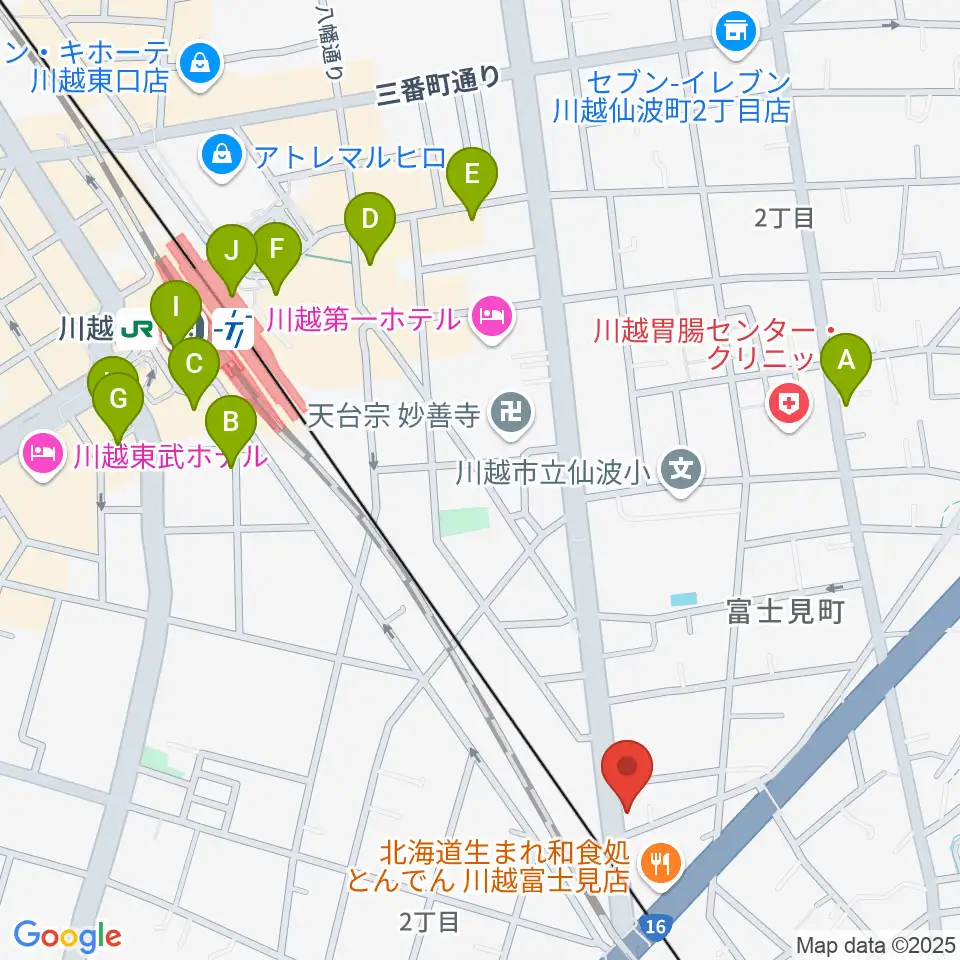 東京国際音楽療法専門学院周辺のカフェ一覧地図