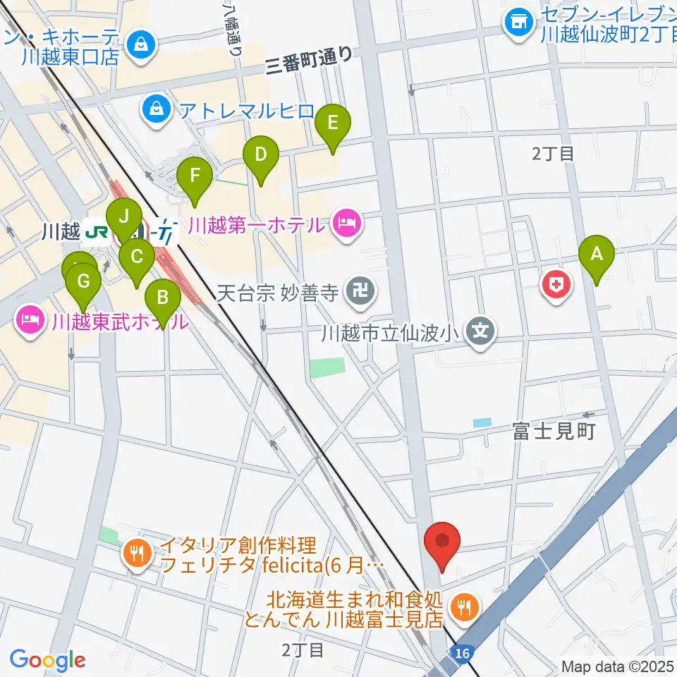 東京国際音楽療法専門学院周辺のカフェ一覧地図
