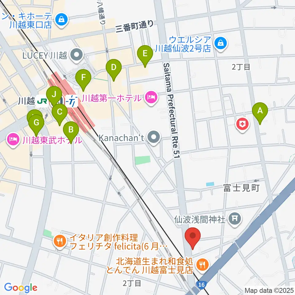 東京国際音楽療法専門学院周辺のカフェ一覧地図