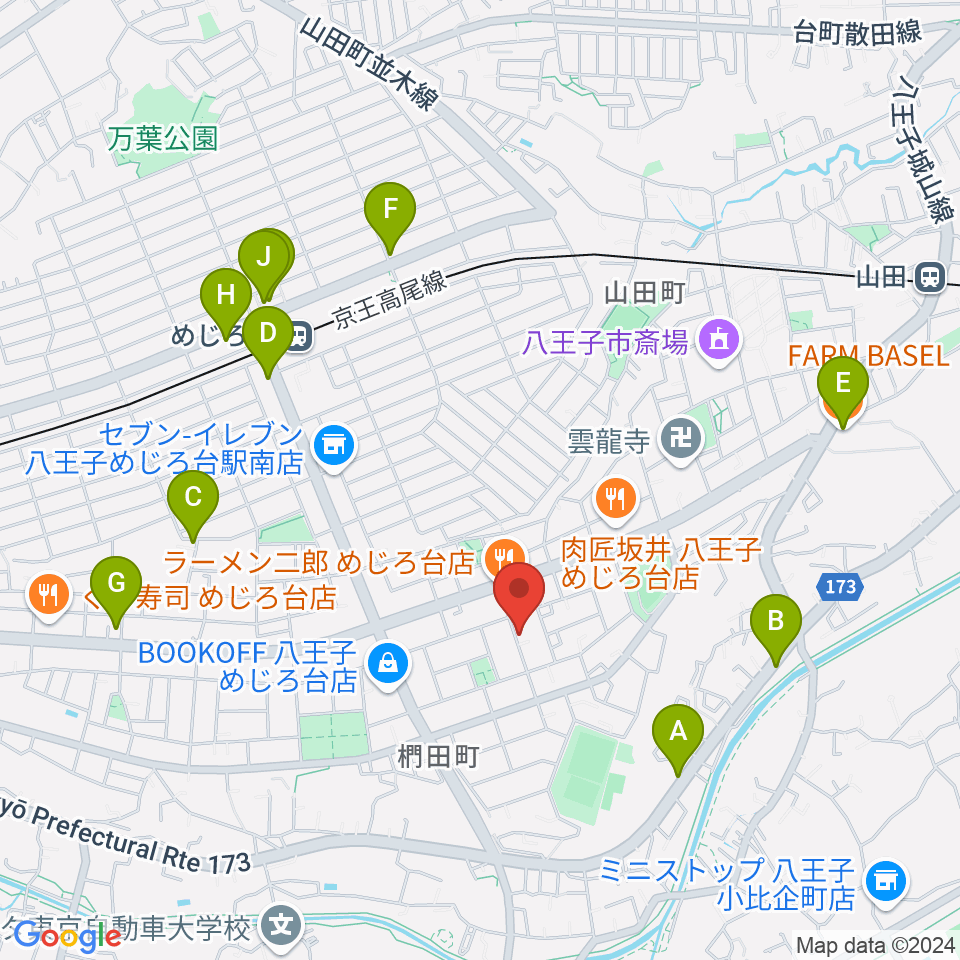 音楽空間ピアチェーレ周辺のカフェ一覧地図