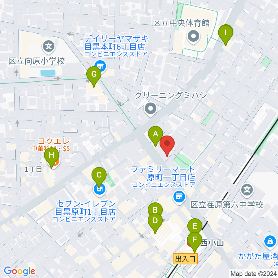  ミュージック＆ダンススタジオルーツ周辺のカフェ一覧地図