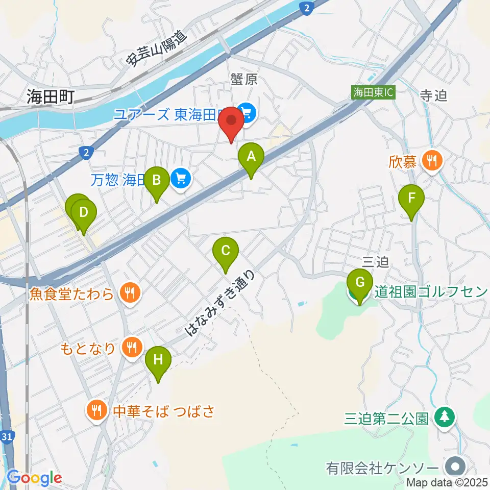 アトリエB周辺のカフェ一覧地図