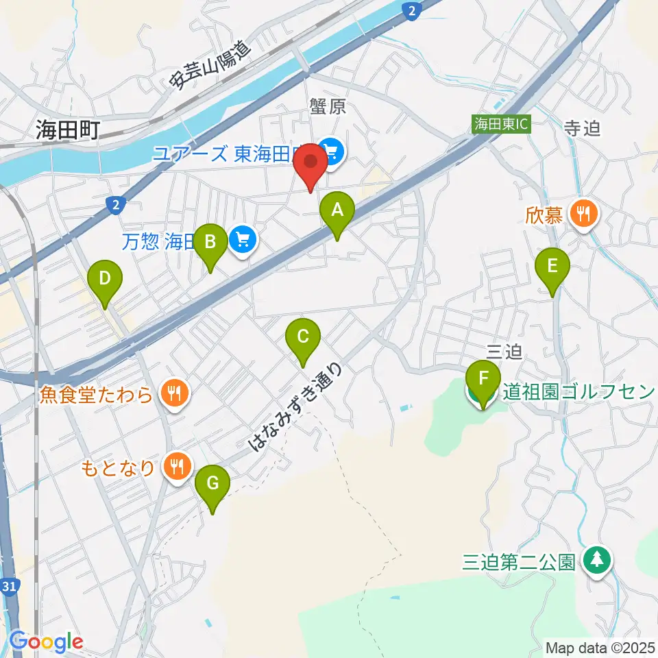 アトリエB周辺のカフェ一覧地図