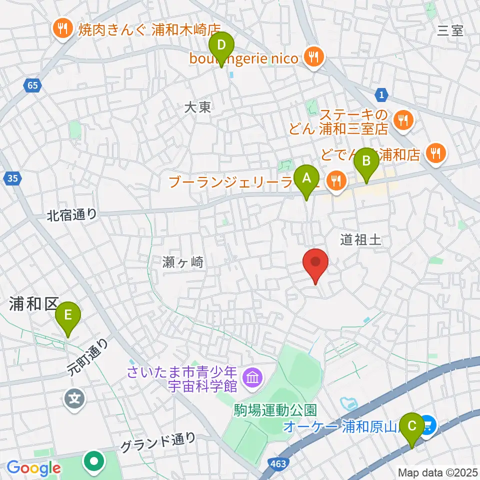 ジャズピアノ教室Side by Side周辺のカフェ一覧地図