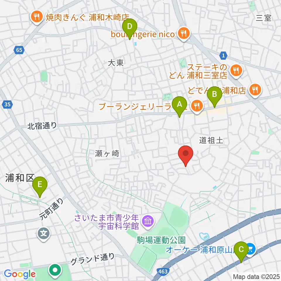 ジャズピアノ教室Side by Side周辺のカフェ一覧地図
