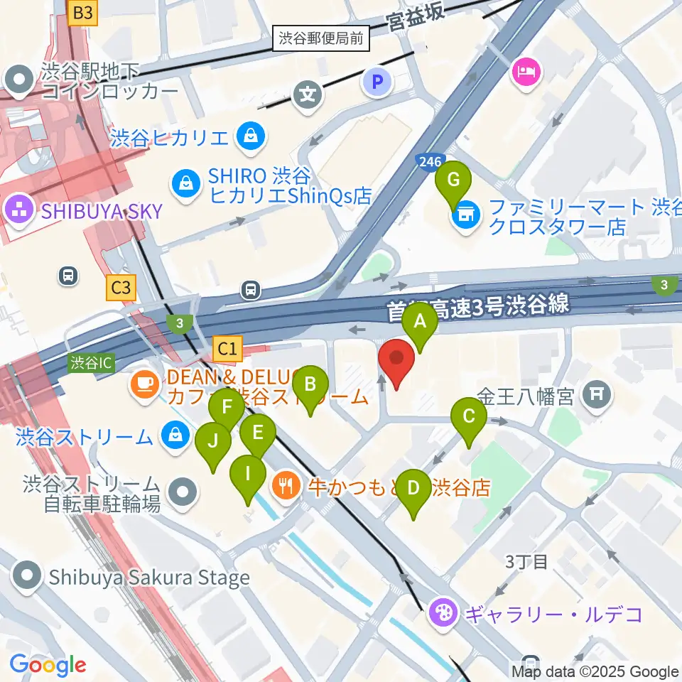 ニューベリーサウンド周辺のカフェ一覧地図