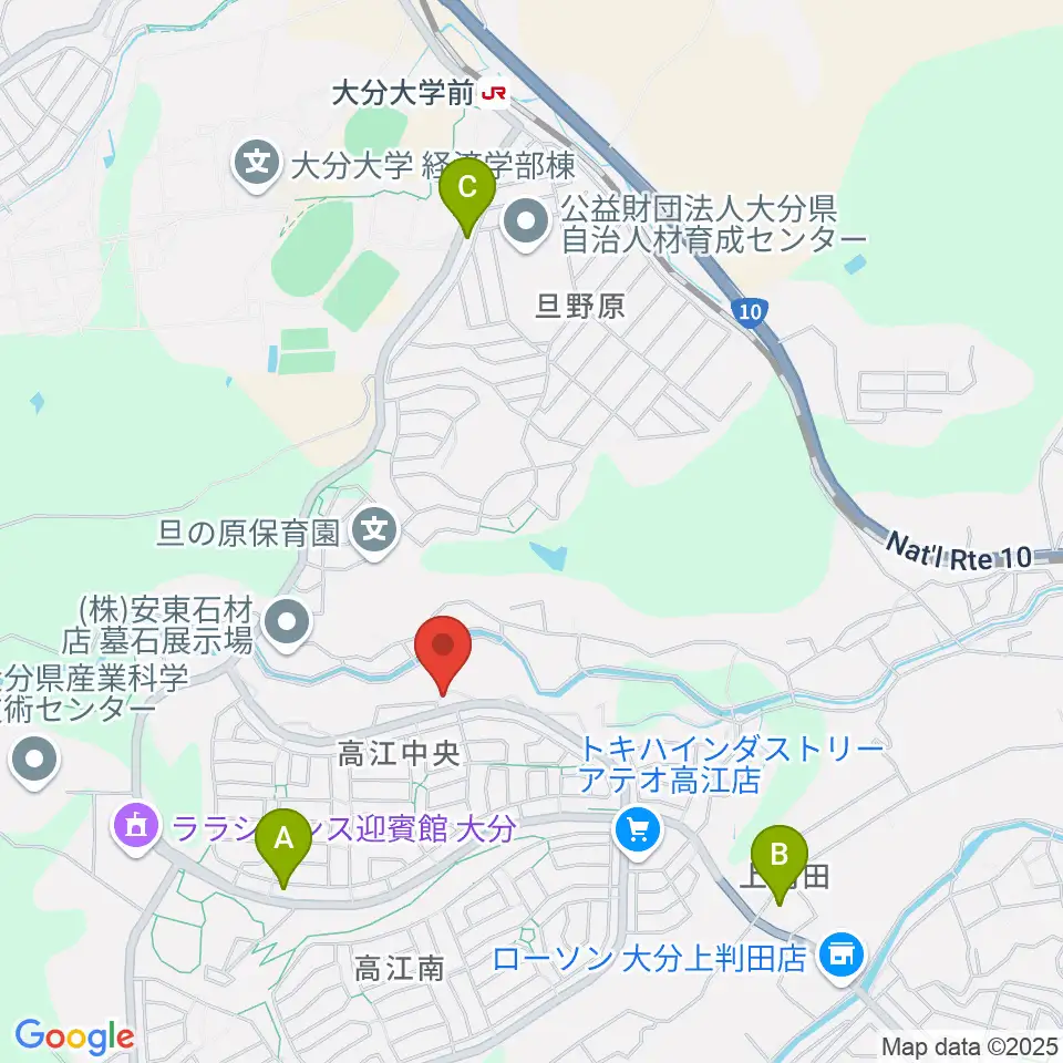 はやしだピアノアトリエ周辺のカフェ一覧地図