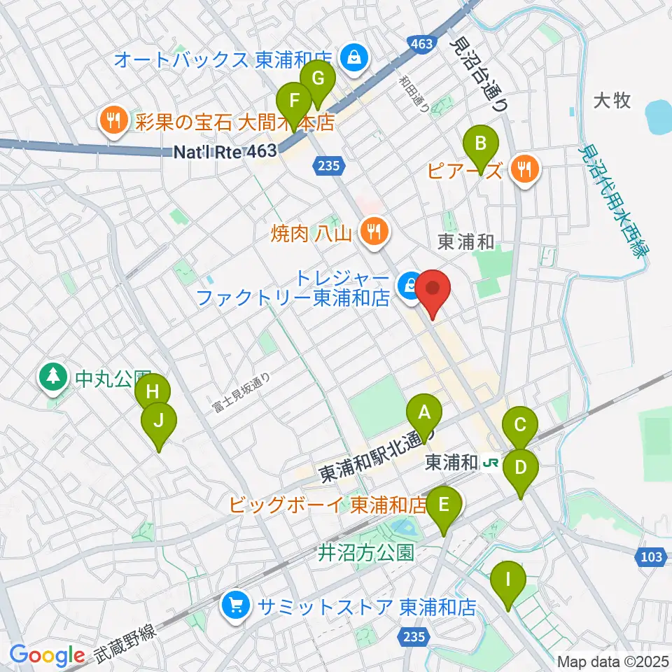 音楽教室Tutti Music周辺のカフェ一覧地図