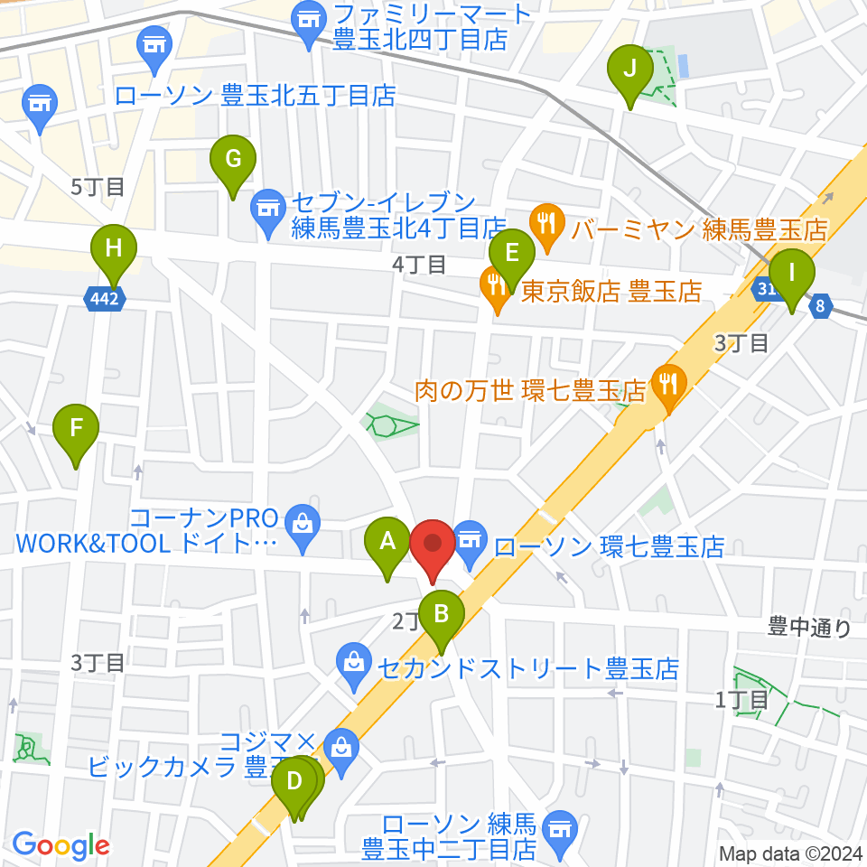 Music Studio M周辺のカフェ一覧地図