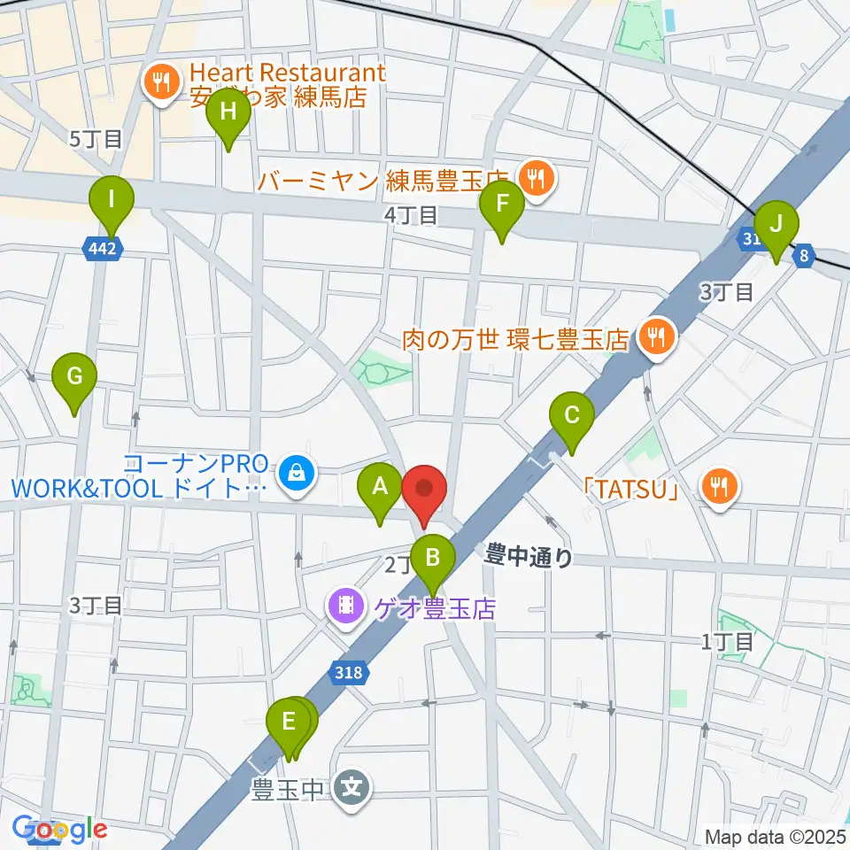 Music Studio M周辺のカフェ一覧地図