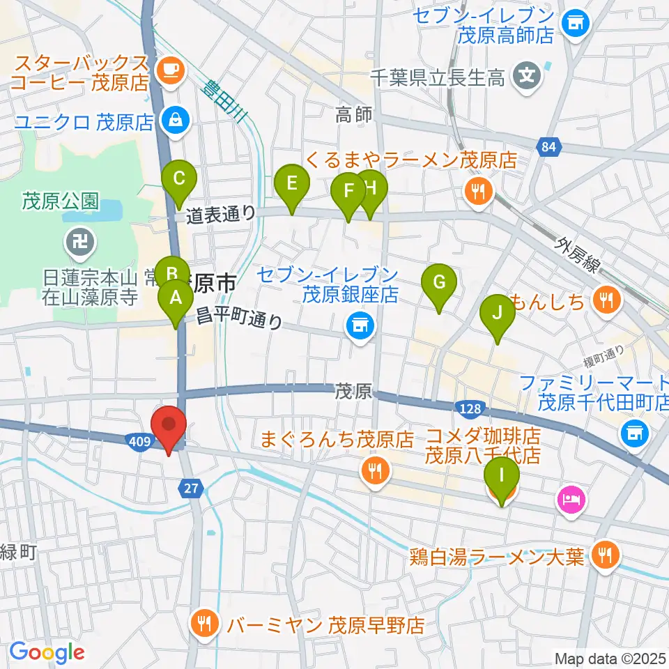 ラ・フィエスタ周辺のカフェ一覧地図