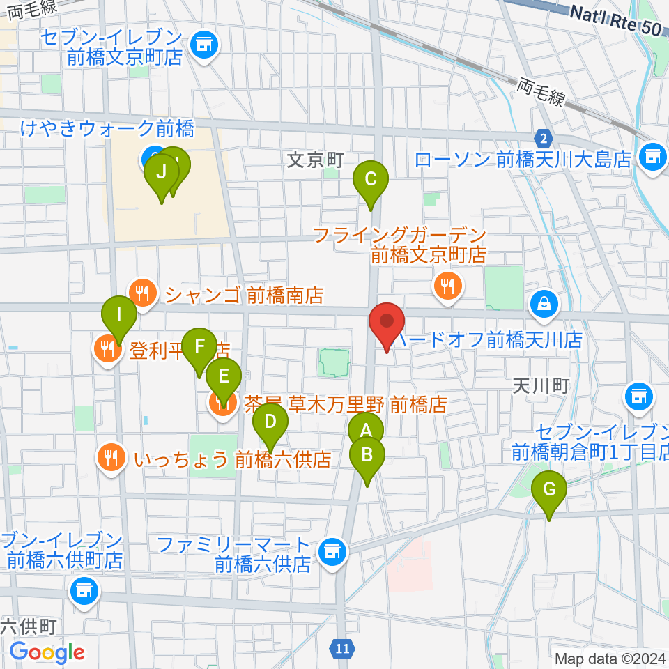 バップ・ジャズ・スクール周辺のカフェ一覧地図