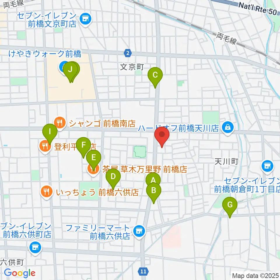 バップ・ジャズ・スクール周辺のカフェ一覧地図