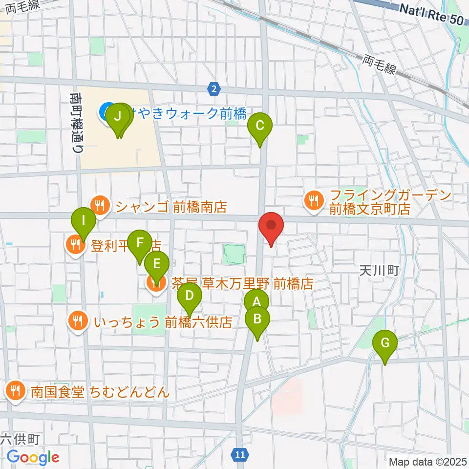 バップ・ジャズ・スクール周辺のカフェ一覧地図