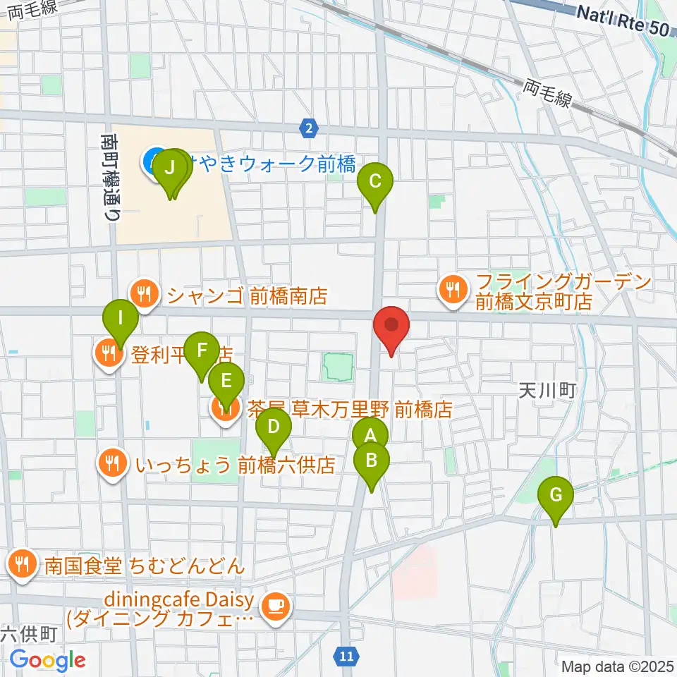 バップ・ジャズ・スクール周辺のカフェ一覧地図