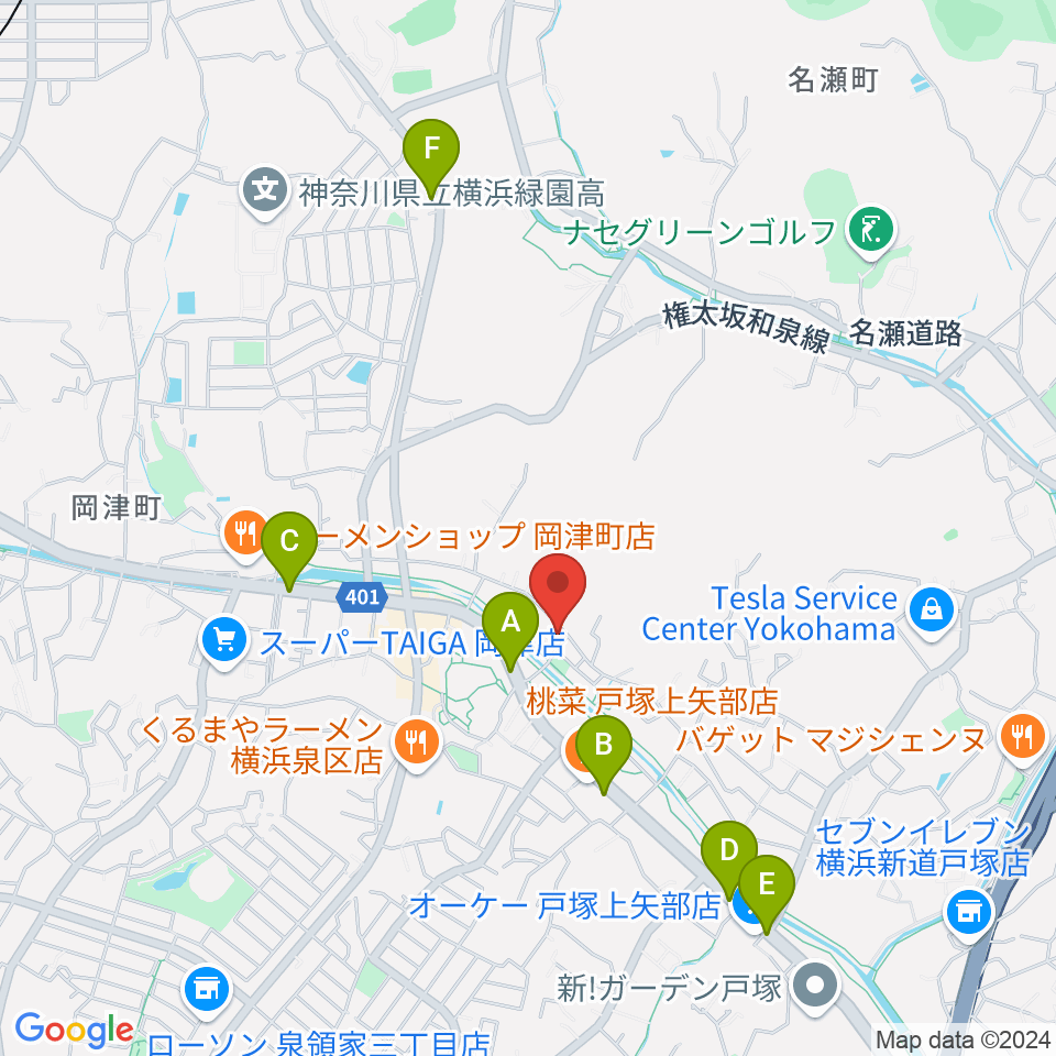 オーボエ教室カンタービレ周辺のカフェ一覧地図